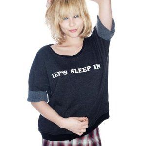 Wildfox "Let's Sleep In" Shortsleeve Sweatshirt S